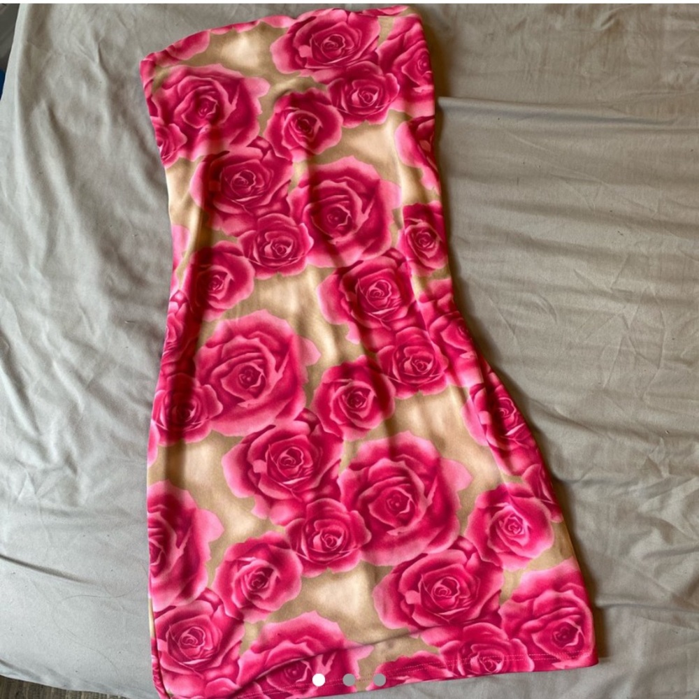 Y2K digital rose mini dress